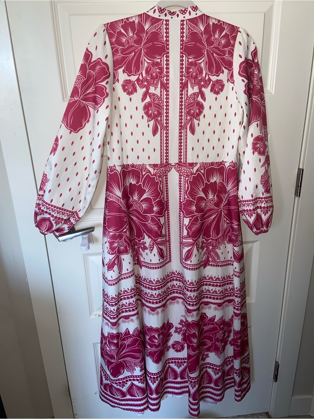 Farm Rio (read description) Boho Maxi Dress in Pink Floral Print PTP 18” - Picture 9 of 11
